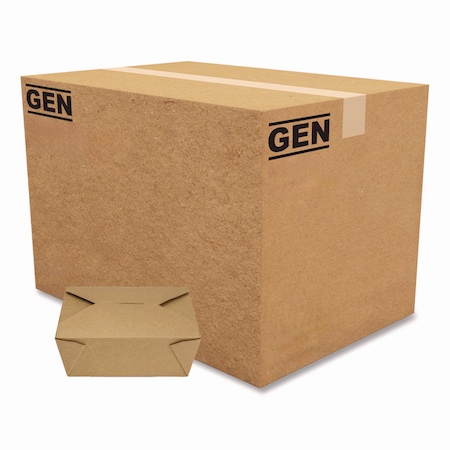 Gen Reclosable Kraft Take-Out Box, 48 oz, Paper, 300PK KS10124